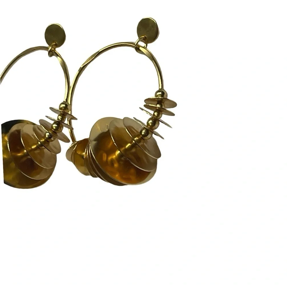 NWT Chico’s Drop Hoops in Gold Tone